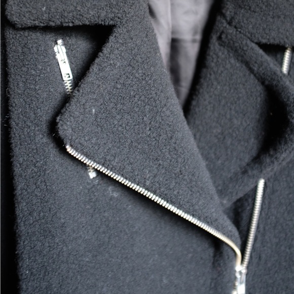 & other stories black wool aviator jacket size Medium fit 10 12 14 - Picture 4 of 6